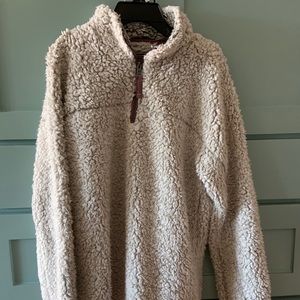 True grit quarter zip fuzzy fluffy jacket